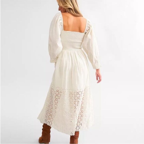 Free People NWT Perfect Storm MIDI Dress in the color Tea. Size XS - Picture 6 of 12